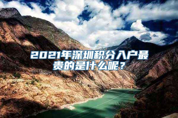 2021年深圳积分入户最贵的是什么呢？