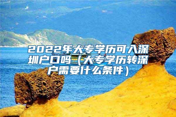 2022年大专学历可入深圳户口吗（大专学历转深户需要什么条件）