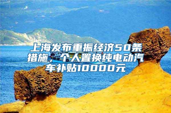 上海发布重振经济50条措施，个人置换纯电动汽车补贴10000元