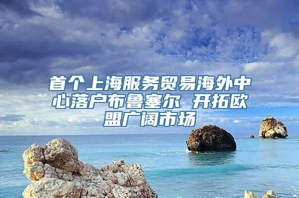 首个上海服务贸易海外中心落户布鲁塞尔 开拓欧盟广阔市场