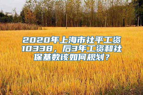 2020年上海市社平工资10338，后3年工资和社保基数该如何规划？