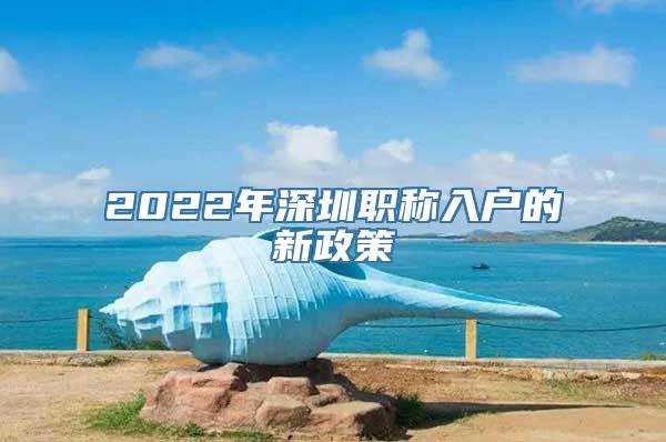 2022年深圳职称入户的新政策