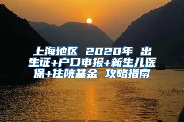 上海地区 2020年 出生证+户口申报+新生儿医保+住院基金 攻略指南