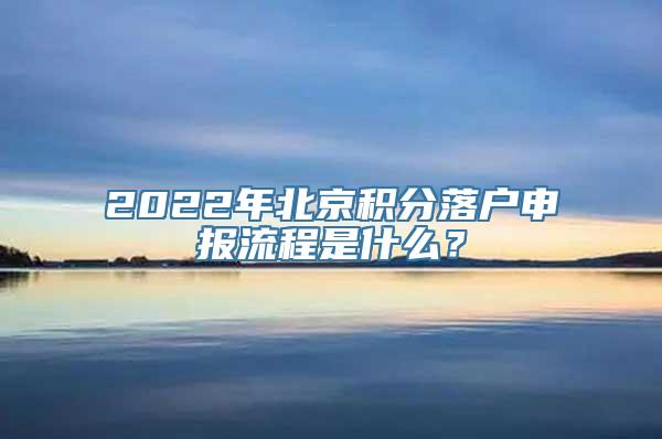 2022年北京积分落户申报流程是什么？