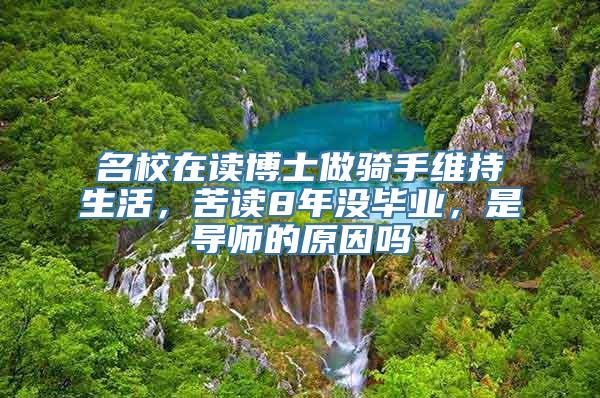 名校在读博士做骑手维持生活，苦读8年没毕业，是导师的原因吗