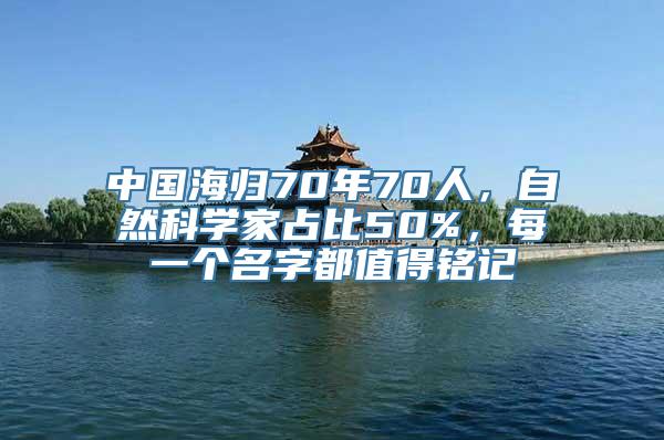 中国海归70年70人，自然科学家占比50%，每一个名字都值得铭记