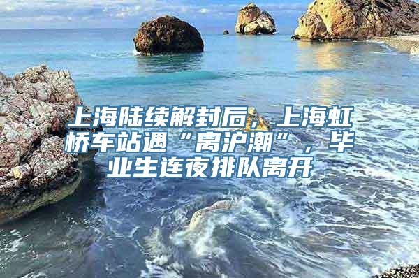 上海陆续解封后，上海虹桥车站遇“离沪潮”，毕业生连夜排队离开