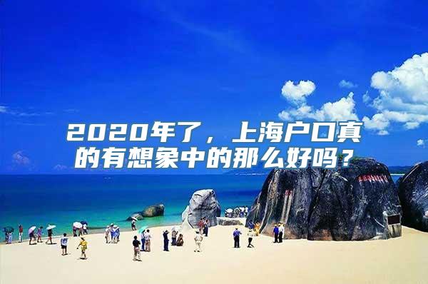 2020年了，上海户口真的有想象中的那么好吗？