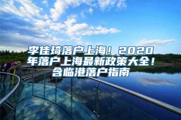 李佳琦落户上海！2020年落户上海最新政策大全！含临港落户指南