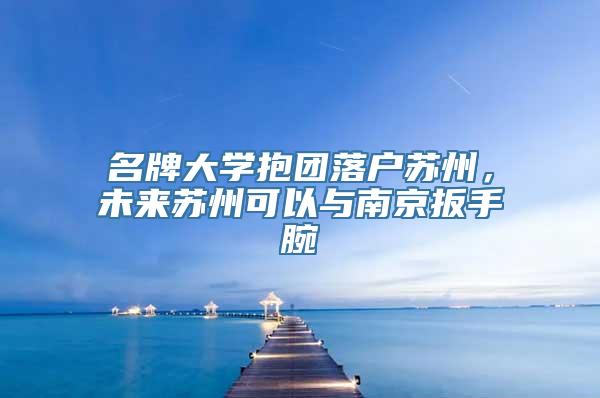 名牌大学抱团落户苏州，未来苏州可以与南京扳手腕