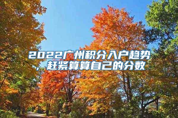 2022广州积分入户趋势，赶紧算算自己的分数