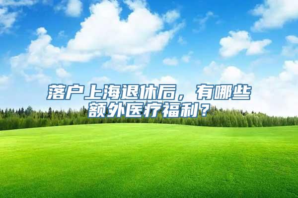 落户上海退休后，有哪些额外医疗福利？