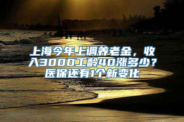 上海今年上调养老金，收入3000工龄40涨多少？医保还有1个新变化