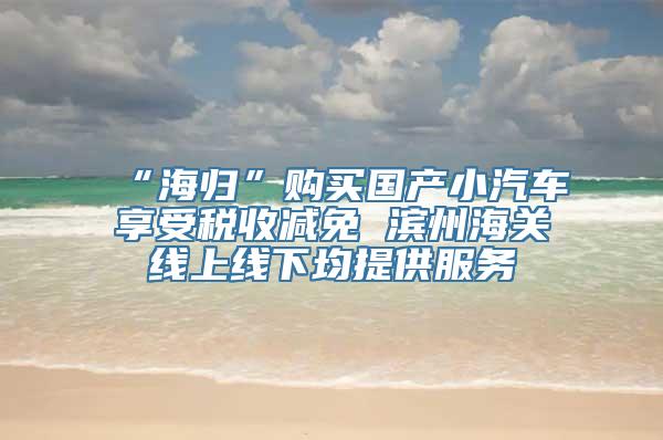 “海归”购买国产小汽车享受税收减免 滨州海关线上线下均提供服务