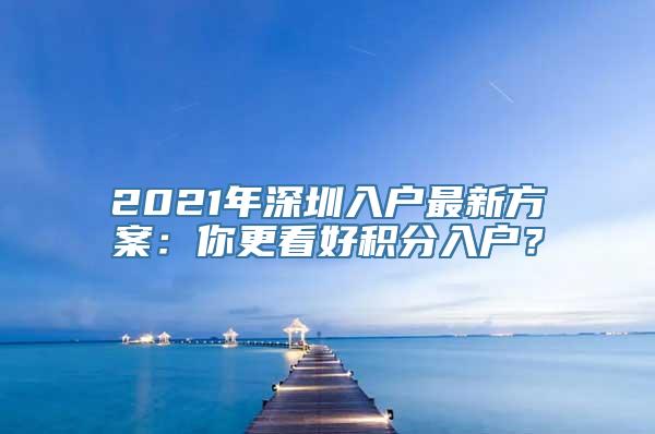 2021年深圳入户最新方案：你更看好积分入户？