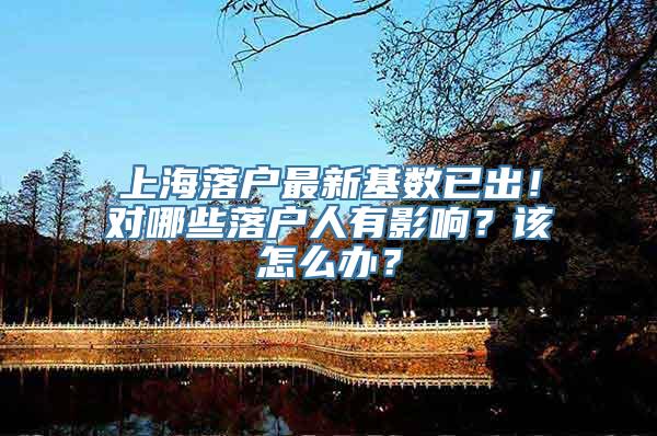 上海落户最新基数已出！对哪些落户人有影响？该怎么办？