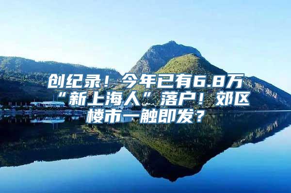 创纪录！今年已有6.8万“新上海人”落户！郊区楼市一触即发？