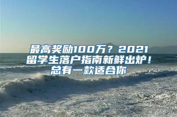 最高奖励100万？2021留学生落户指南新鲜出炉！总有一款适合你