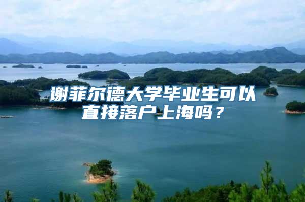 谢菲尔德大学毕业生可以直接落户上海吗？