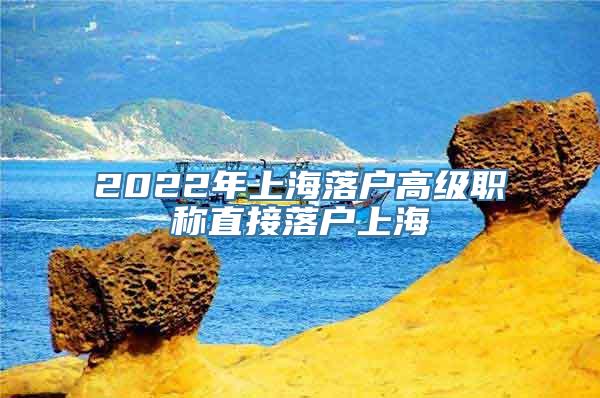 2022年上海落户高级职称直接落户上海