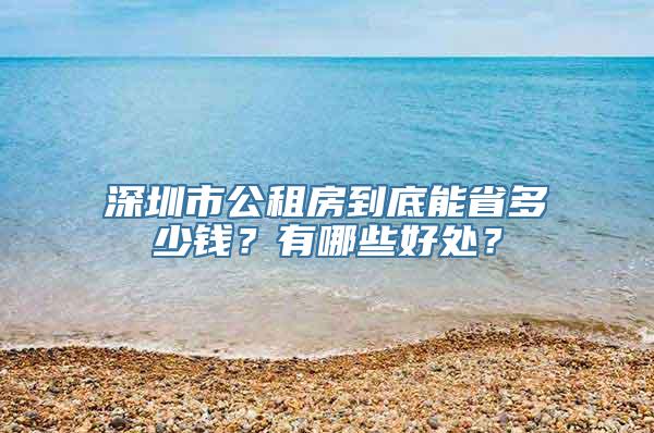 深圳市公租房到底能省多少钱？有哪些好处？