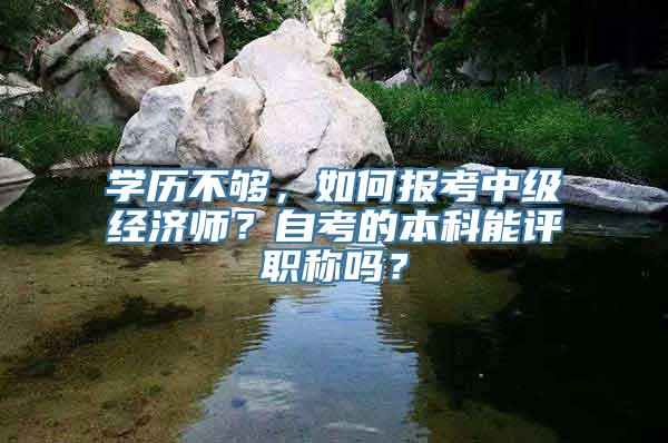 学历不够，如何报考中级经济师？自考的本科能评职称吗？