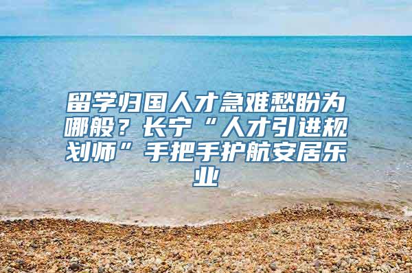 留学归国人才急难愁盼为哪般？长宁“人才引进规划师”手把手护航安居乐业