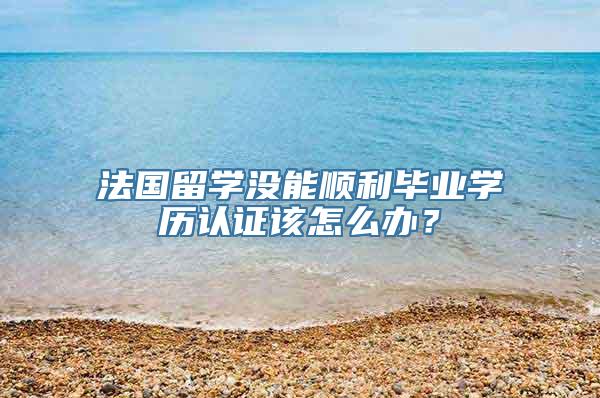 法国留学没能顺利毕业学历认证该怎么办？