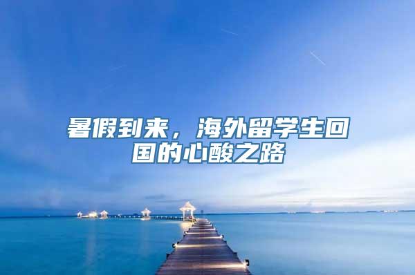 暑假到来，海外留学生回国的心酸之路