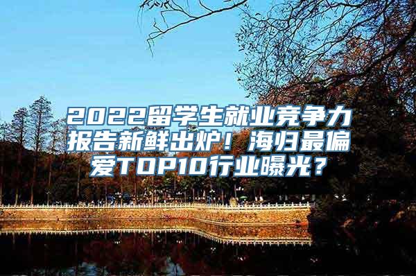 2022留学生就业竞争力报告新鲜出炉！海归最偏爱TOP10行业曝光？