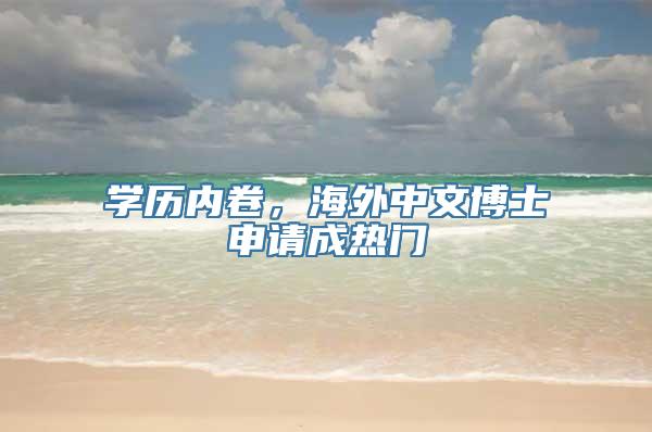 学历内卷，海外中文博士申请成热门