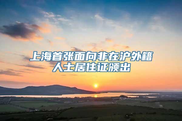 上海首张面向非在沪外籍人士居住证颁出