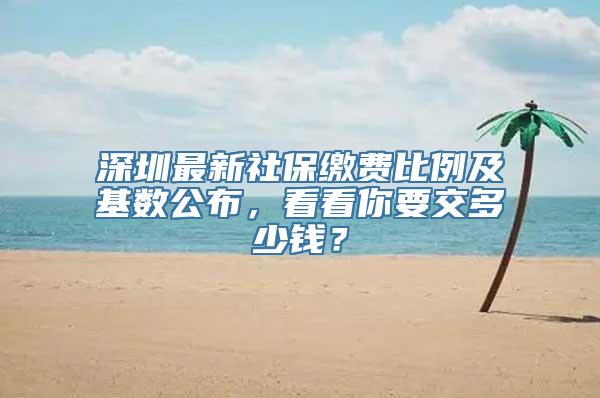 深圳最新社保缴费比例及基数公布，看看你要交多少钱？