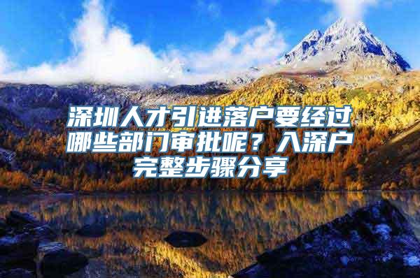 深圳人才引进落户要经过哪些部门审批呢？入深户完整步骤分享