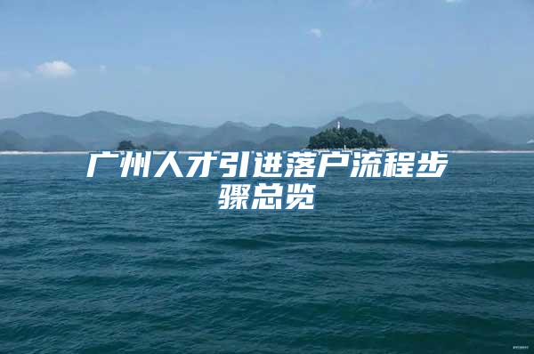 广州人才引进落户流程步骤总览