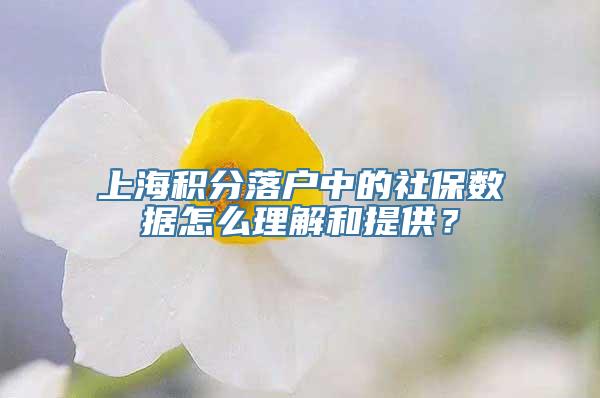 上海积分落户中的社保数据怎么理解和提供？