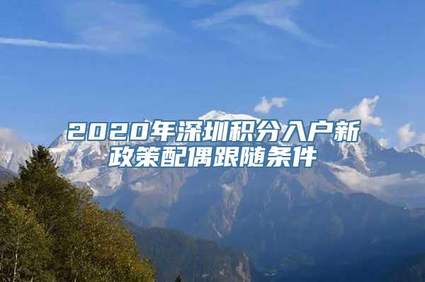 2020年深圳积分入户新政策配偶跟随条件