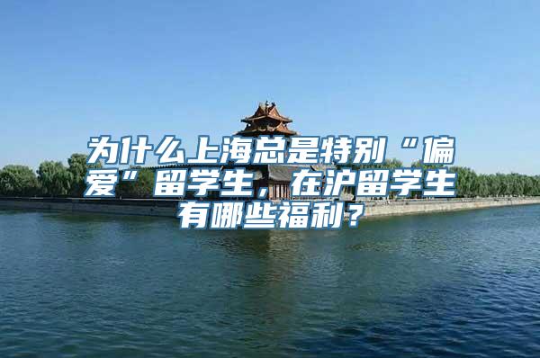 为什么上海总是特别“偏爱”留学生，在沪留学生有哪些福利？