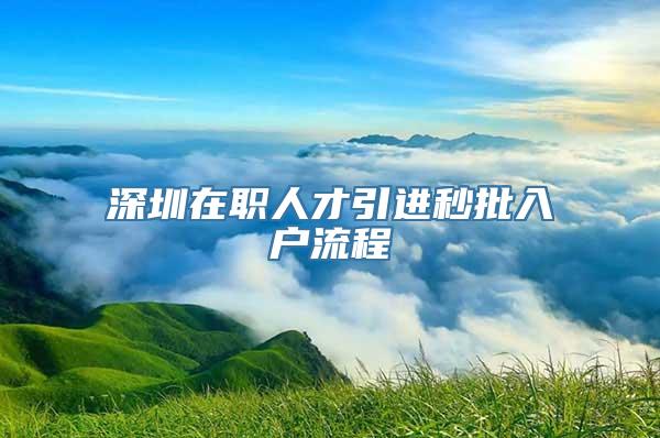 深圳在职人才引进秒批入户流程