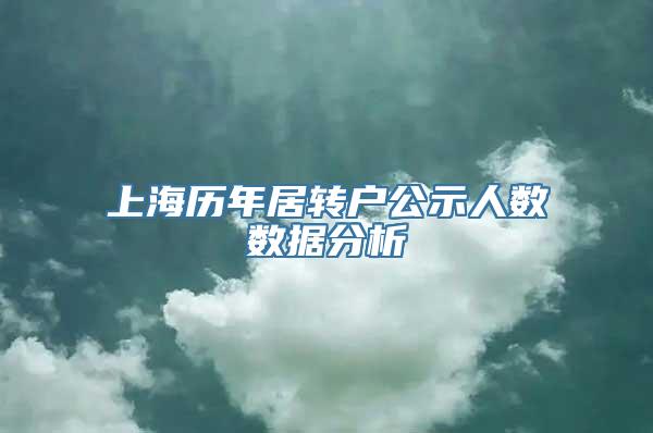 上海历年居转户公示人数数据分析