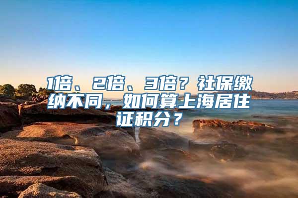 1倍、2倍、3倍？社保缴纳不同，如何算上海居住证积分？