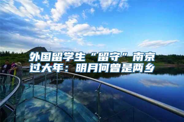 外国留学生“留守”南京过大年：明月何曾是两乡