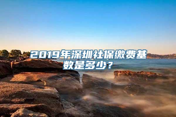 2019年深圳社保缴费基数是多少？