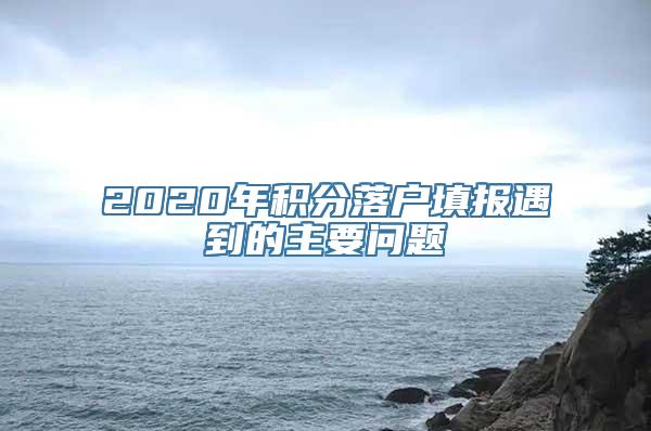 2020年积分落户填报遇到的主要问题