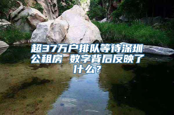 超37万户排队等待深圳公租房 数字背后反映了什么？