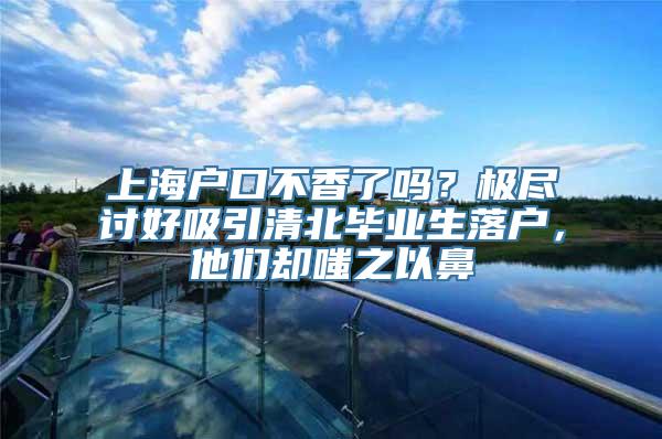 上海户口不香了吗？极尽讨好吸引清北毕业生落户，他们却嗤之以鼻