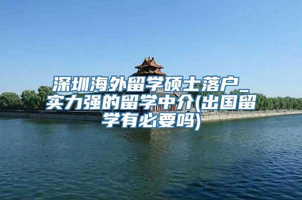 深圳海外留学硕士落户_实力强的留学中介(出国留学有必要吗)