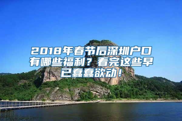 2018年春节后深圳户口有哪些福利？看完这些早已蠢蠢欲动！