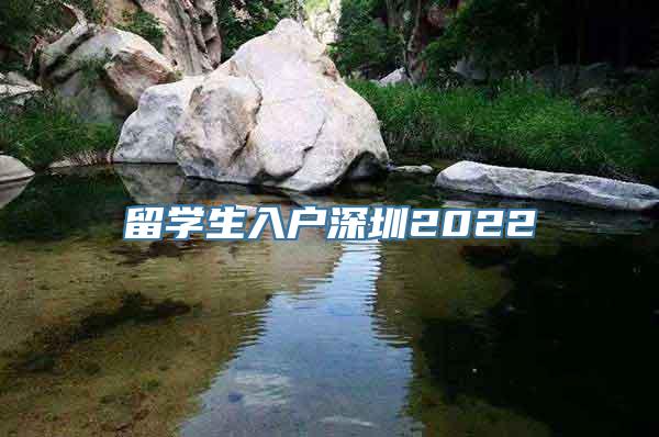 留学生入户深圳2022