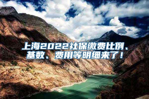 上海2022社保缴费比例、基数、费用等明细来了！